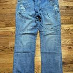 Ralph Lauren Lauren Jeans Embroidered Floral Jeans Sz 14 Photo 0