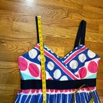 Vineyard Vines Women’s 14 Carolina Stripe Ocean Splash Maxi Dress Silk Polka Dot Photo 5