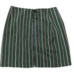 The Fifth Label Axial Stripe Green Multi Zipper Front Mini Skirt Size XS Photo 0
