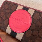 Dempsey Large Phone Wallet In Signature Jacquard With Stripe And Coach Pat Photo 3