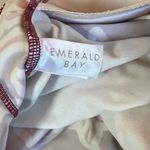 Emerald Red and White One Piece Swimwear Size Medium Red Photo 1