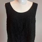 Vintage beaded Black Sleeveless Top Photo 0