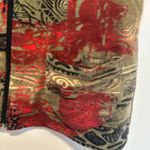 Paisley & Sage Sz: S Abstract Colorful Full Zip Reversible Vest w/pockets. Red Photo 6