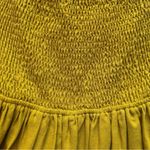 MIOU MUSE Mustard Yellow Linen Blend Crisscross Open Back Dress – Size M Size M Photo 8