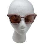 Metal Polarized Sunglasses Shiny Rose Gold Glass Drivers Round Gradient Lenses Pink Photo 1