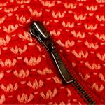 CAbi  Orange Knit Zip Up Cardigan Sweater Women’s Sz M 3/4 Sleeve Cozy Warm Sweet Photo 9