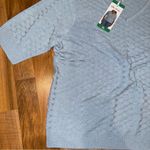 Ella Moss  baby blue short sleeve lightweight summer sweater texture XL NWT fairy Photo 1
