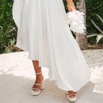 Show Me Your Mumu Rhea One Shoulder Dress In Ivory Luxe Satin Photo 6