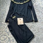 Vintage Justin Allen Two Piece Mockneck Sailor Top & Pants Set Black Gold Large Photo 0
