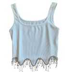 White rhinestone‎ crop top Size XS Photo 0