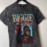 Biggie The What Rap T Shirt Gray Medium M Stone Acid Wash Rapper Artist Graphic Photo 8