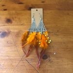 Set of 6 Boho Statement Earrings Tassel Fringe Feather Festival Hook Clasp NWOT Photo 9