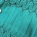 Free People Women’s Fire Island Knit Crochet Blouse Top Cottagecore in Green XS Photo 13