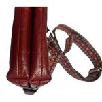 Nino Bossi Crossbody Bag Womens Red Genuine Leather Suede Flap Boho Strap Purse Photo 2