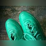 Vintage Sport Steps green faux leather #24 tie tennis shoes, size 9B Photo 4