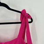 Rose + Olive pink metallic accents tie shoulders loose fit tank top size L Photo 4