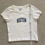 Brandy Melville Boston Cream T-Shirt Baby Tee Size Small 100% Cotton Graphic EUC Photo 4
