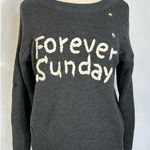 Vintage Havana  Distressed Gray Forever Sunday Sweater Size Medium Photo 0