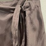 Free People Grey Bow Front Silk Mini Skirt Photo 2