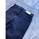 RE/DONE  70s Ultra High Rise Stove Pipe Faded Coal With Rips Black Straight Leg Photo 3