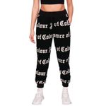Absence Of Colour Pants Womens XS Roma Jogger Sweatpants Spellout Streetwear NEW Black Photo 0