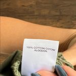 Lucky Brand Cropped Green V-Neck Lace Blouse Photo 7