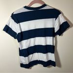 ✨ Rolla’s Women’s Navy Blue & White Striped Top Mediun Blue Size M Photo 5