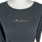 PINK - Victoria's Secret VS PINK Long Sleeve Black Love Pink Top Size Small Photo 1