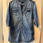 Gap Distressed Denim Chambray Short Dress Photo 0