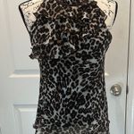 BCX  Leopard Print Ruffle Halter Top Photo 0