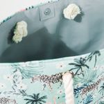 TROPICAL LEAVES, FLAMINGOS AND JAGUARS OH MY! TOTE BAG 19X15 Photo 2