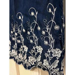 Est.1946 size large scalloped edge with embroidery denim colored dress Blue Photo 1