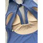 Summersalt  the Plunge One Piece Swimsuit Blue Size 10 V-Neck Cross Back Photo 4