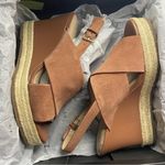 H by Halston  Stella suede leather wedge sandals women’s Size 8 1/2M Photo 9