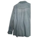 Tuckernuck Shirt Womens 2XL Blue Denim Chambray Western Pearl Snap Rodeo Boho Size 2X Photo 8