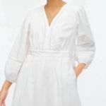 J.Crew  V-neck Mini dress with Crochet trim Photo 1