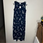 J. Jill NWT  Navy Blue Floral Perfect Summer Maxi Dress Photo 3