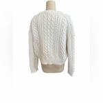 Nili Lotan Rory Chunky Ivory Cable Knit Sweater Large White Photo 3