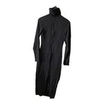 ZARA Woman Black Crinkle High Neck Midi Dress XS Limited Edition Photo 1