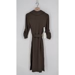 Aritzia  Babaton Kahlo Robe Belted Flowy Satin Wrap Jacket in Monterey Brown XS Photo 1