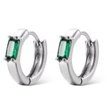 12mm Small Hoop Earrings for Men Women Streetwear Unisex Hip Hop Style Silver Photo 0