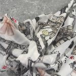 Karl Lagerfeld  White Graphic Button Down Shirt Photo 2