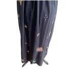 Johnny Was Black Embroidered Floral Sun Moon Star Heart Beach Maxi Dress Sz XXS Photo 8