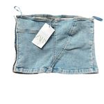 ZARA  Blue Denim Tube Top NWT Size Large Photo 4