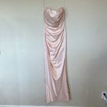 House Of CB  XS D-DD Adrienne Champagne Maxi Satin Strapless Draped Corset Formal Photo 2