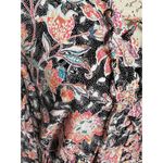 Torrid Black Neon Floral Stretch Challice Lace Up Tunic Top with Pockets Size 1 Photo 2