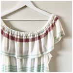 Maurice's Striped Pastel Flowy Off Shoulder Blouse 0X Photo 5