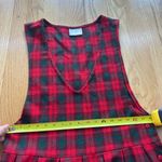 Ms. Paquette Women's Jumper Dress Size Large Red Plaid Wool Blend USA Vintage Photo 5
