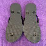 Old Navy NWOT size 5.5 customized black flip flops black ribbon Buddha charm Photo 6