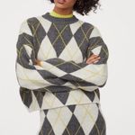 H&M Pringle of Scotland X Oversized Cropped Jacquard-Knit Sweater, Wool Size S Photo 2